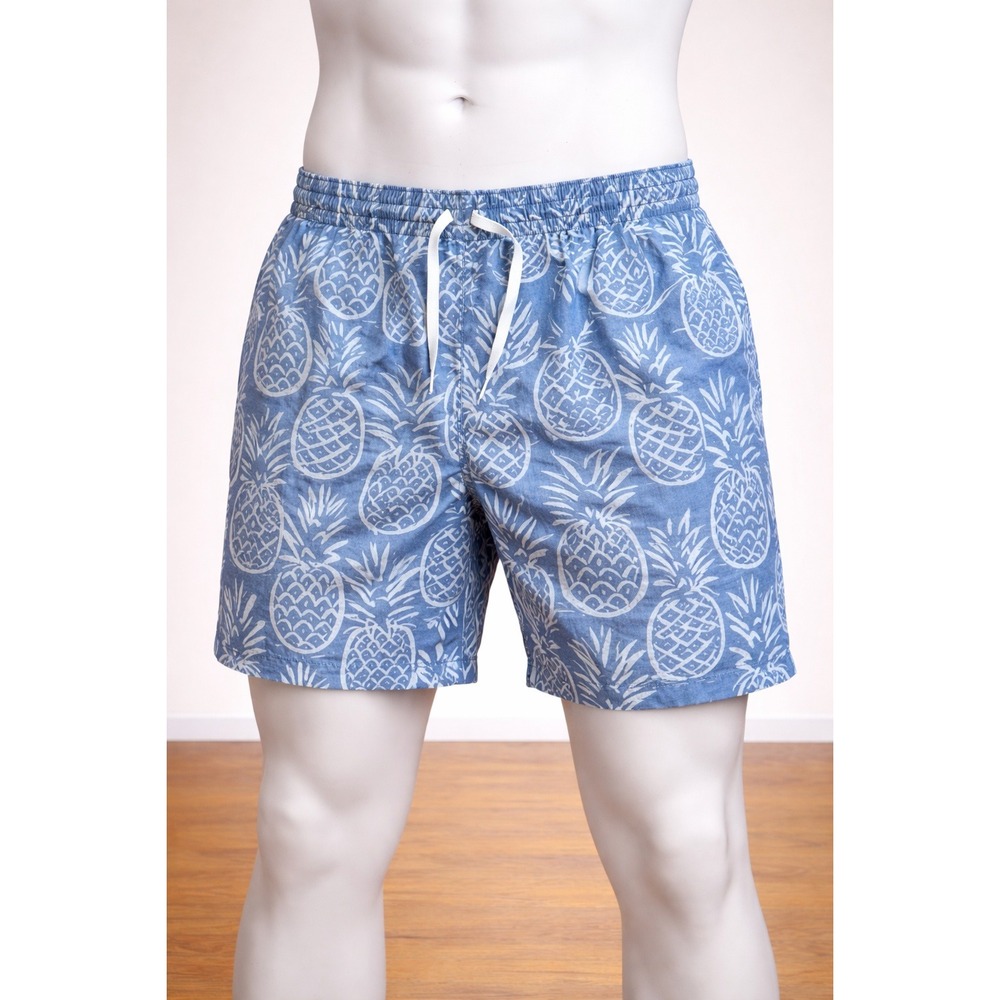 Chubbies Mens XXL Swim Trunks Blue White Pineapple Print 5.5 Inseam Mesh Lined